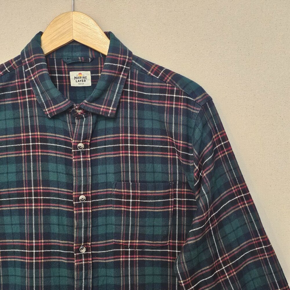 Marine Layer Flannel Button Down M